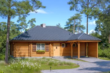  Projekt domu letniskowego Zagajnik (WAH1092) - projekt domu letniskowego parterowego - Zdjęcie 1