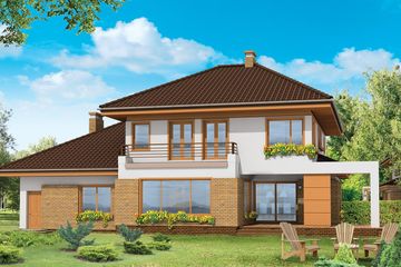  Projekt domu Słodki (WAH1099) - projekt domu z pełnym piętrem - Zdjęcie 2