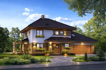  Projekt domu Słodki (WAH1099) - projekt domu z pełnym piętrem - Zdjęcie 1