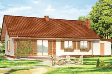  Projekt domu Słoneczny z poddaszem (WAH1101) - projekt domu parterowego - Zdjęcie 2