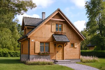  Projekt domu Słowik (WAH1102) - projekt domu parterowego z poddaszem - Zdjęcie 1