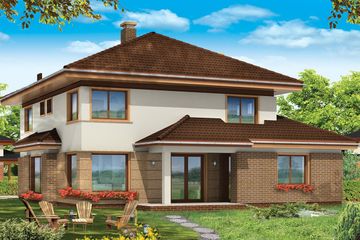  Projekt domu Sonet (WAH1105) - projekt domu z pełnym piętrem - Zdjęcie 2