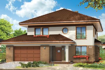  Projekt domu Sonet (WAH1105) - projekt domu z pełnym piętrem - Zdjęcie 1