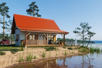  Projekt domu Sosenka 2 (WAH1106) - projekt domu parterowego z poddaszem - Zdjęcie 3