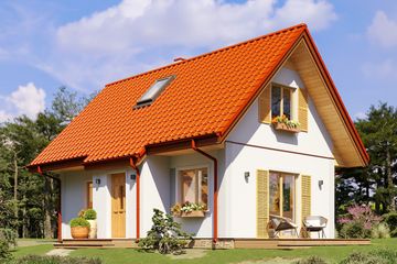  Projekt domu Sosenka 3 (WAH1107) - projekt domu parterowego z poddaszem - Zdjęcie 1