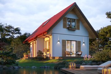  Projekt domu Sosenka 3 (WAH1107) - projekt domu parterowego z poddaszem - Zdjęcie 3