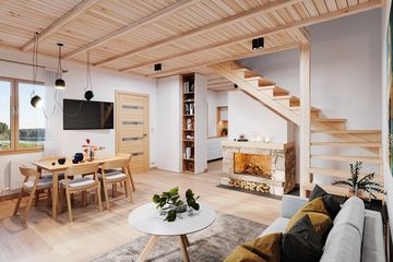  Projekt domu Sosenka 3 (WAH1107) - projekt domu parterowego z poddaszem - Zdjęcie 6