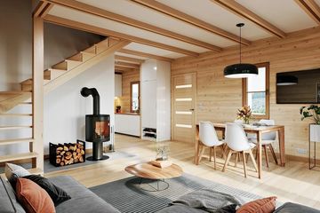  Projekt domu Sosenka 4 (WAH1108) - projekt domu parterowego z poddaszem - Zdjęcie 7