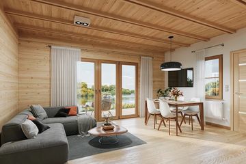  Projekt domu Sosenka drewniana (WAH1109) - projekt domu parterowego z poddaszem - Zdjęcie 5