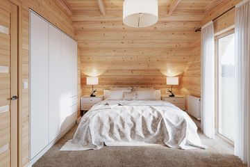  Projekt domu Sosenka drewniana (WAH1109) - projekt domu parterowego z poddaszem - Zdjęcie 7