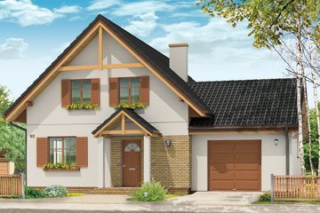  Projekt domu Sylwia (WAH1111) - projekt domu parterowego z poddaszem - Zdjęcie 1