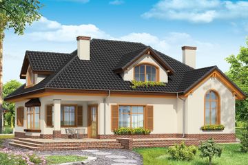  Projekt domu Sympatyczny (WAH1112) - projekt domu parterowego z poddaszem - Zdjęcie 2