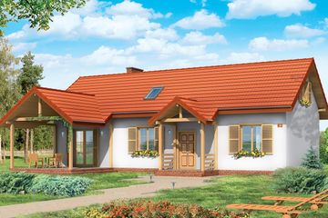  Projekt domu Szczygieł (WAH1113) - projekt domu parterowego z poddaszem - Zdjęcie 1