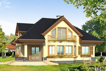  Projekt domu Maja (WAH1119) - projekt domu parterowego z poddaszem - Zdjęcie 2