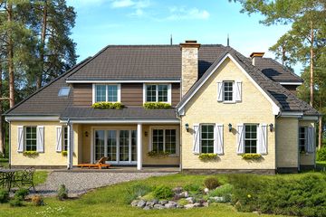  Projekt domu Dallas (WAH1124) - projekt domu parterowego z poddaszem - Zdjęcie 2