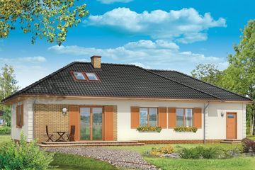  Projekt domu Dominik 2 (WAH1126) - projekt domu parterowego z poddaszem - Zdjęcie 2