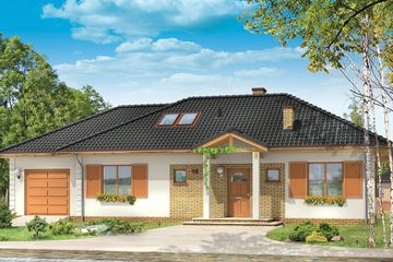  Projekt domu Dominik 2 (WAH1126) - projekt domu parterowego z poddaszem - Zdjęcie 1