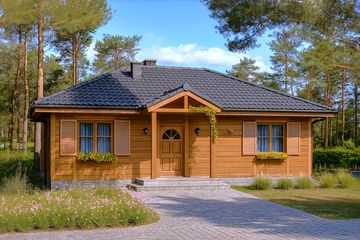  Projekt domu Dudek (WAH1134) - projekt domu parterowego - Zdjęcie 1