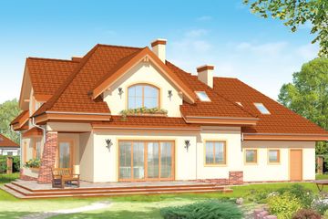  Projekt domu Edyta (WAH1135) - projekt domu parterowego z poddaszem - Zdjęcie 2