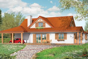  Projekt domu Czapla (WAH1139) - projekt domu parterowego z poddaszem - Zdjęcie 2