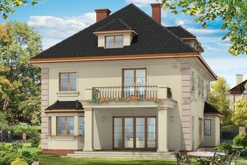  Projekt domu Agat (WAH1140) - projekt domu z pełnym piętrem i poddaszem - Zdjęcie 2