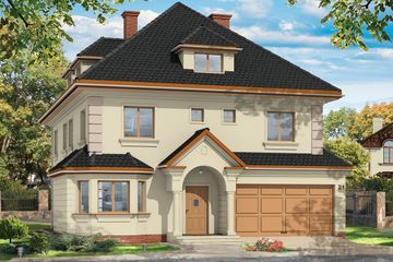  Projekt domu Agat (WAH1140) - projekt domu z pełnym piętrem i poddaszem - Zdjęcie 1