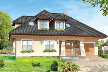  Projekt domu Agnieszka 2 (WAH1141) - projekt domu parterowego z poddaszem - Zdjęcie 1