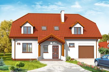  Projekt domu Akacjowy (WAH1142) - projekt domu parterowego z poddaszem - Zdjęcie 1