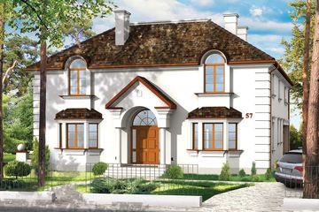  Projekt domu Ambasador 2 (WAH1144) - projekt domu z pełnym piętrem - Zdjęcie 1