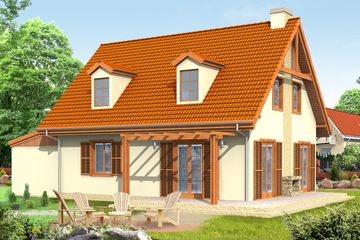  Projekt domu Bajkowy 2 (WAH1147) - projekt domu parterowego z poddaszem - Zdjęcie 2