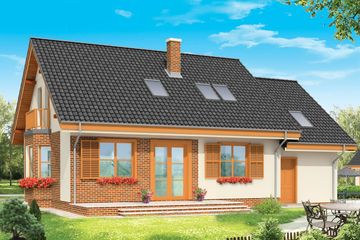  Projekt domu Bryza (WAH1153) - projekt domu parterowego z poddaszem - Zdjęcie 2