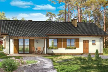  Projekt domu Bursztyn (WAH1154) - projekt domu parterowego - Zdjęcie 2