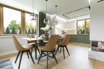  Projekt domu Bursztyn (WAH1154) - projekt domu parterowego - Zdjęcie 3