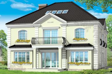  Projekt domu Elegancki (WAH1159) - projekt domu z pełnym piętrem - Zdjęcie 2