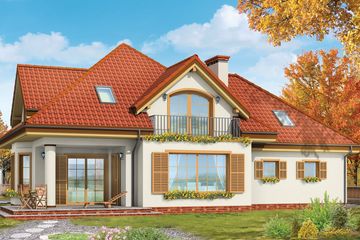  Projekt domu Julka (WAH1162) - projekt domu parterowego z poddaszem - Zdjęcie 2