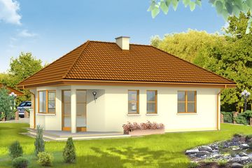  Projekt domu Klejnot (WAH1165) - projekt domu parterowego - Zdjęcie 2