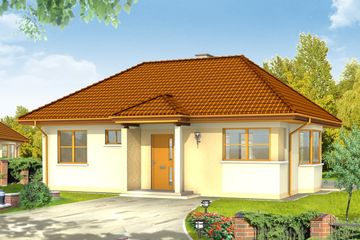  Projekt domu Klejnot (WAH1165) - projekt domu parterowego - Zdjęcie 1