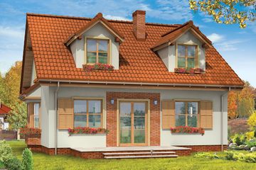  Projekt domu Klif (WAH1167) - projekt domu parterowego z poddaszem - Zdjęcie 2
