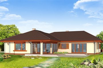  Projekt domu Komfortowy (WAH1169) - projekt domu parterowego - Zdjęcie 2