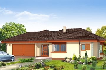  Projekt domu Komfortowy (WAH1169) - projekt domu parterowego - Zdjęcie 1