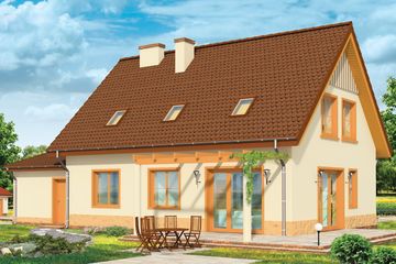  Projekt domu Leśny Zakątek 2 (WAH1174) - projekt domu parterowego z poddaszem - Zdjęcie 2