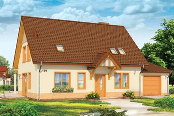 Projekt domu Leśny Zakątek 2 (WAH1174) - projekt domu parterowego z poddaszem - Zdjęcie 1