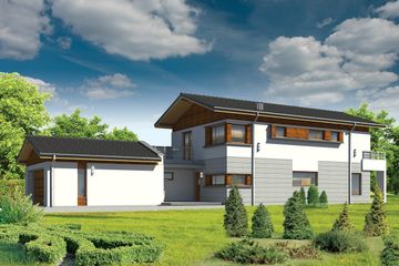  Projekt domu Lugano (WAH1175) - projekt domu z pełnym piętrem - Zdjęcie 2