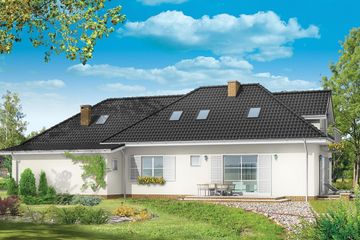  Projekt domu Magnolia (WAH1176) - projekt domu parterowego z poddaszem - Zdjęcie 2