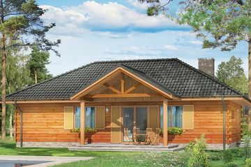  Projekt domu Jaskółka (WAH1178) - projekt domu parterowego - Zdjęcie 4