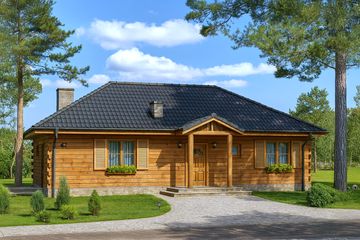  Projekt domu Jaskółka (WAH1178) - projekt domu parterowego - Zdjęcie 1