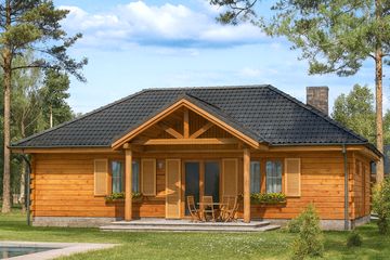  Projekt domu Jaskółka (WAH1178) - projekt domu parterowego - Zdjęcie 2