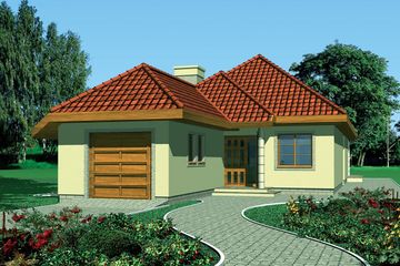  Projekt domu Jamnik 2 (WAH1180) - projekt domu parterowego z poddaszem - Zdjęcie 1