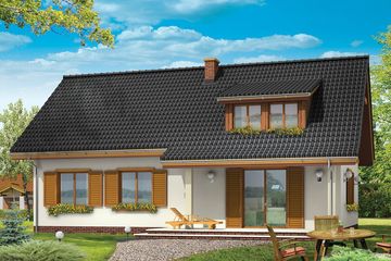  Projekt domu Fraszka (WAH1186) - projekt domu parterowego z poddaszem - Zdjęcie 2