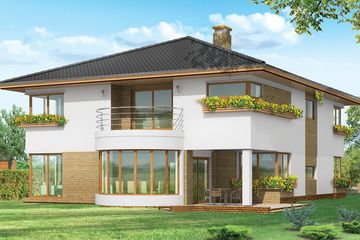  Projekt domu Gabriela (WAH1188) - projekt domu z pełnym piętrem - Zdjęcie 2